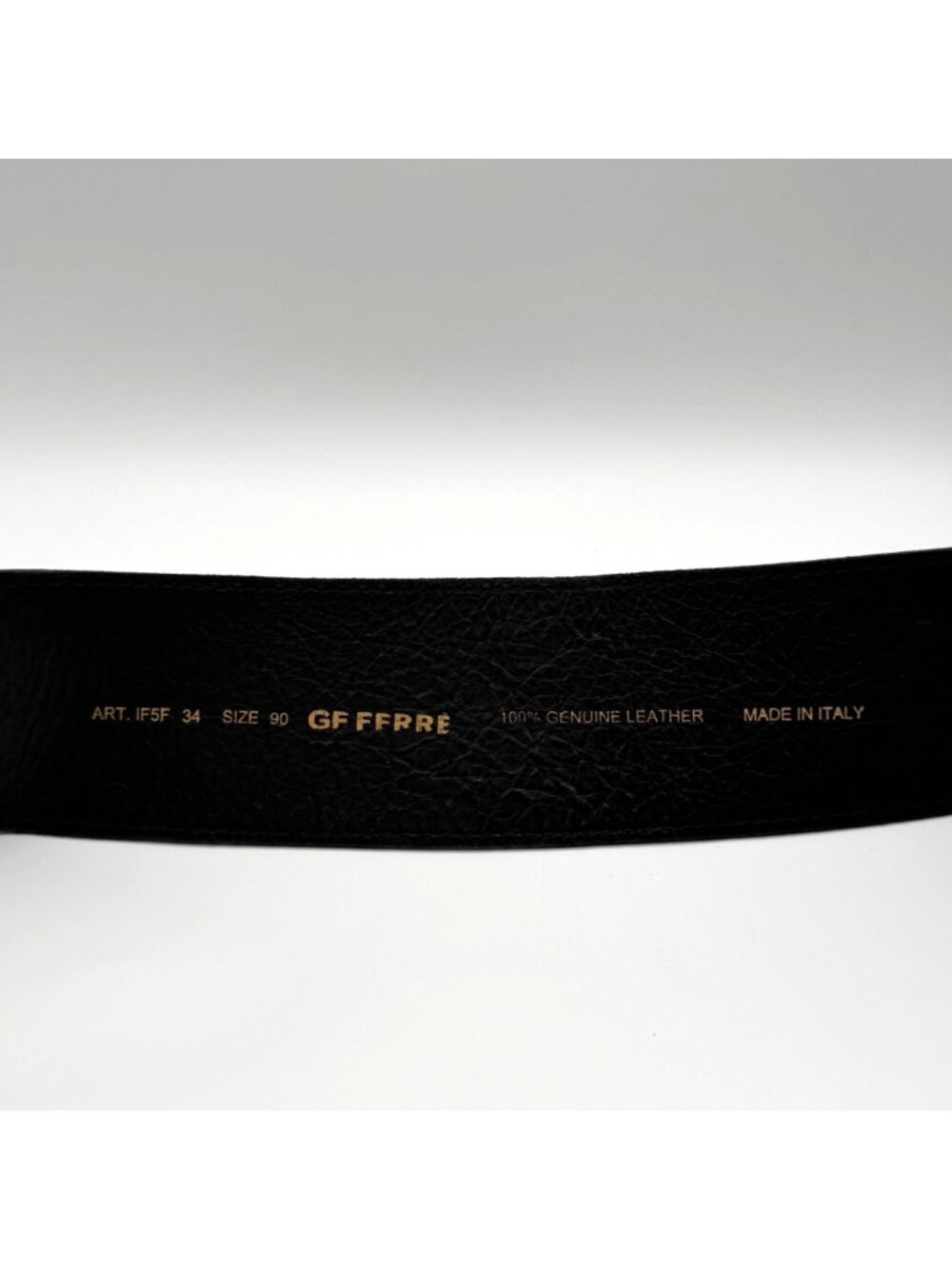 Gianfranco Ferre Italy Black 100% Genuine Leather Wide Waist Belt Size 90 - Picture 5 of 5